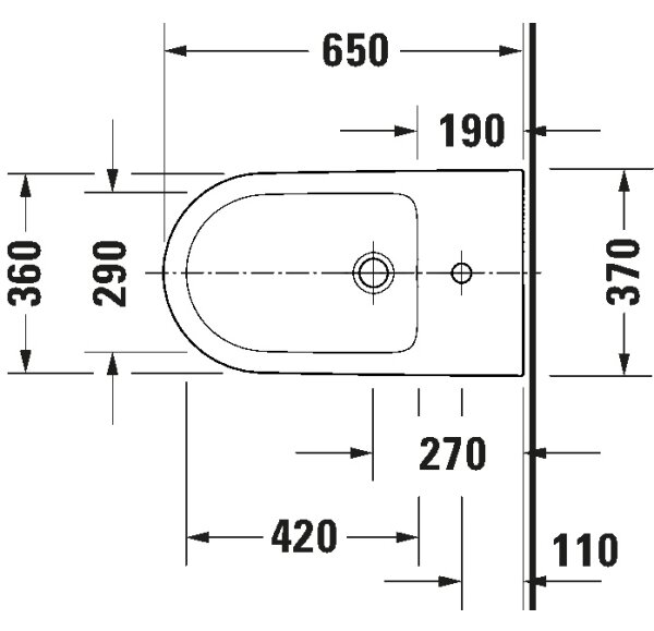 Duravit 2294100000 - Stojící bidet D-NEO keramika/lesklá bílá
