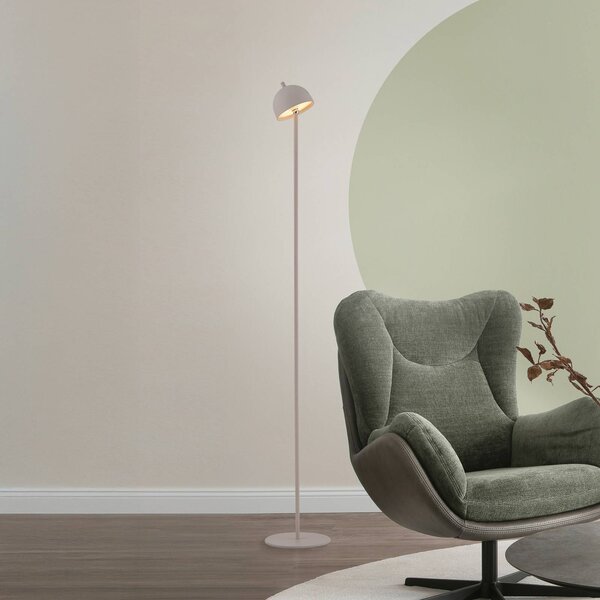 Schöner Wohnen LED stojací lampa na akumulátor Bellis, barva Sandbrise, IP54, stmívatelný, Krémová / jantar, Obývací pokoj / jídelna, kov, Skandinávský