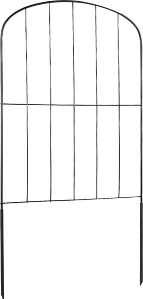 28x ozdobný zahradní plot 61x33cm kovový plot z uhlíkové oceli zásuvný plot 5,08cm rozteč hrotů ohradníky pro psy drátěný plot plot záhon kovové prvky včetně upevňovacího materiálu