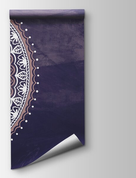 Fototapeta Fialová a bílá mandala, Fototapety s texturou, Populární fototapety, u98495v3 - Tapeko.co.cz