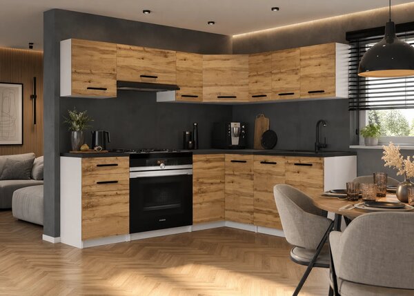 Kuchyňská linka Belini 360 cm dub wotan s pracovní deskou Lidiauniqa2