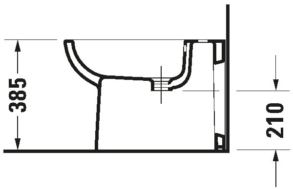 Duravit 22411000002 - Stojící bidet D-CODE 35,5x52,5 cm keramika/lesklá bílá