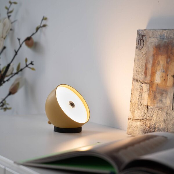 Schöner Wohnen LED stolní lampa na baterie Bellies, Blütenzauber IP54, stmívatelný, Žlutá / oranžová, Obývací pokoj / jídelna, kov, Skandinávský