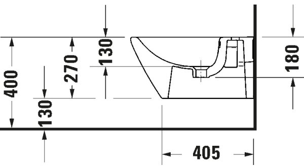 Duravit 2294150000 - Závěsný bidet D-NEO keramika/lesklá bílá