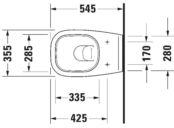 Duravit 25350900002 - Závěsné WC D-CODE keramika/lesklá bílá