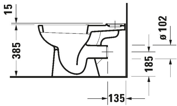 Duravit 21110900002 - WC kombi D-CODE keramika/lesklá bílá