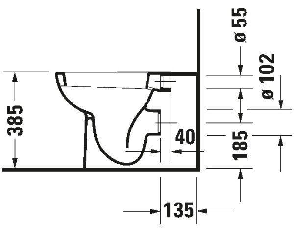 Duravit 21150900002 - Stojící WC D-CODE keramika/lesklá bílá