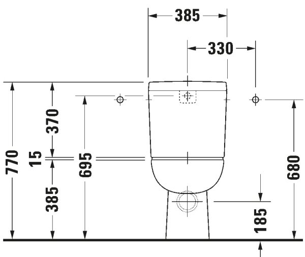 Duravit 21110900002 - WC kombi D-CODE keramika/lesklá bílá