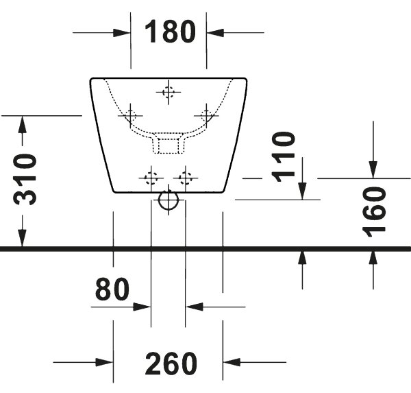 Duravit 27271500002 - Závěsný bidet D-CODE keramika/lesklá bílá