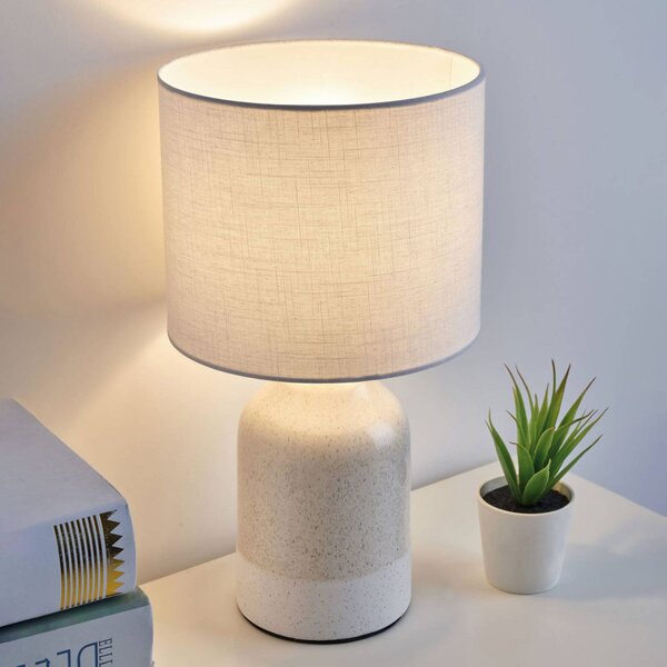 Pauleen Sandy Glow stolní lampa, bílá/béžová, Bílá / opál, Obývací pokoj / jídelna, Keramika, Moderní