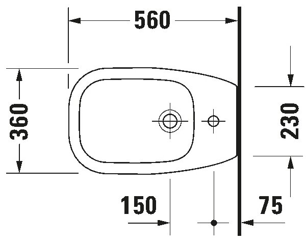 Duravit 22411000002 - Stojící bidet D-CODE 35,5x52,5 cm keramika/lesklá bílá