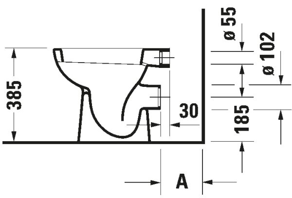Duravit 21080900002 - Stojící WC D-CODE keramika/lesklá bílá