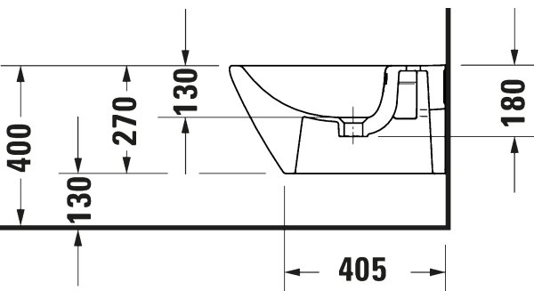 Duravit 27271500002 - Závěsný bidet D-CODE keramika/lesklá bílá