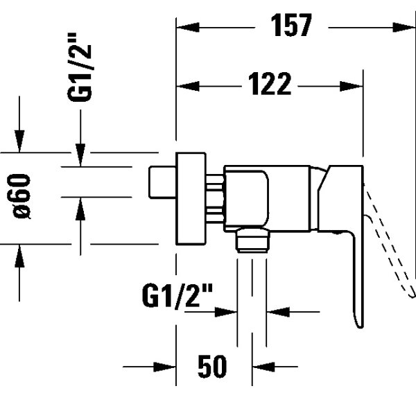 Duravit DC4230001046 - Sprchová baterie D-CODE matná černá