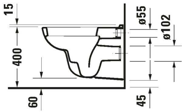 Duravit 45351900A1 - Závěsné WC s prkénkem D-CODE keramika/lesklá bílá
