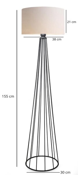 ASIR Stojací lampa AYD-3045 krémová