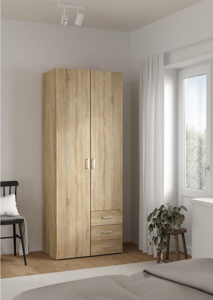 Šatní skříň Sid 77,6 x 49,5 x 200,4 cm, dub sonoma