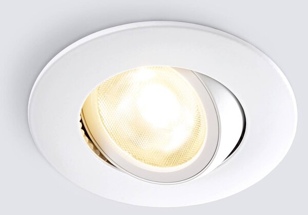 Heitronic LED stropní bodové světlo DL8002, otočné, 38°, stmívatelný, Bílá / opál, Chodba, Hliník, Moderní, Zapuštěné kulaté