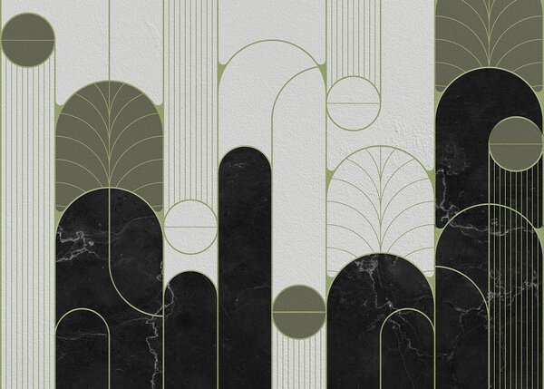 Fototapeta Černobílý design ve stylu art deco, Abstraktní fototapety, Populární fototapety, u73101v2 - Tapeko.co.cz
