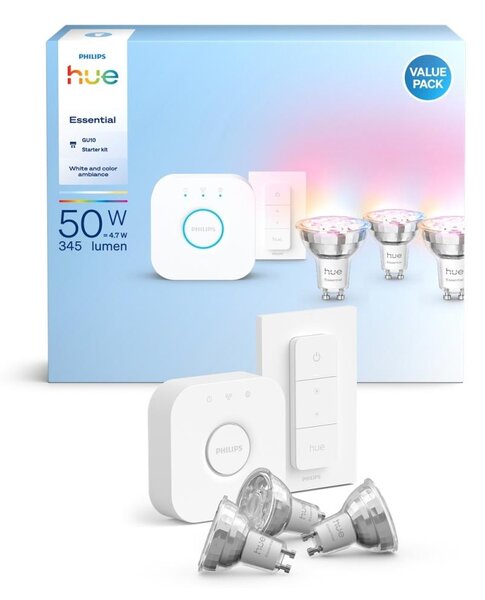 Základní sada Philips Hue WACA 3xGU10/4,7W 2200-6500K + zařízení k propojení