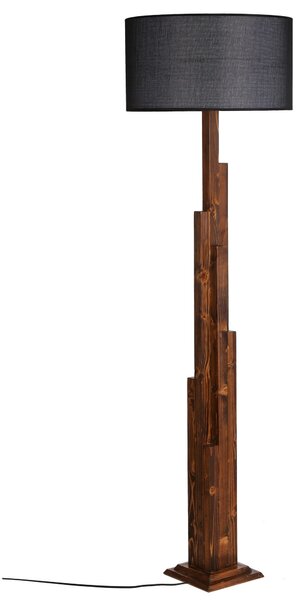 ASIR Stojací lampa KULE černá ořech