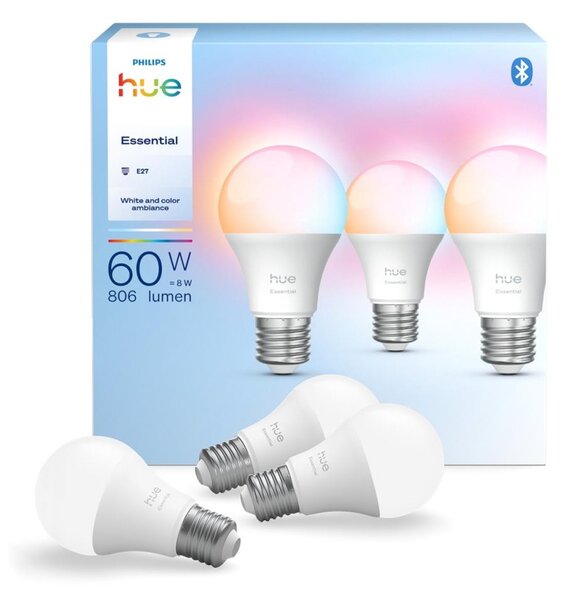 SADA 3x LED Stmívatelná žárovka Philips Hue WACA E27/8W/230V 2200-6500K