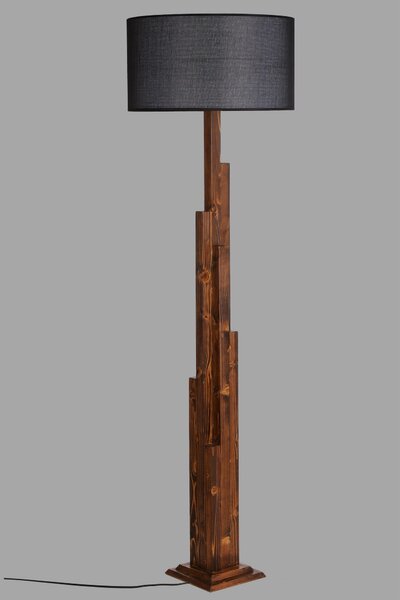 ASIR Stojací lampa KULE černá ořech