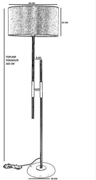 ASIR Stojací lampa FELIX proutí