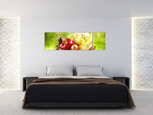 Obraz - Zelenina (170x50 cm)