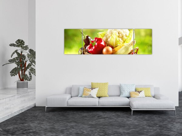 Obraz - Zelenina (170x50 cm)