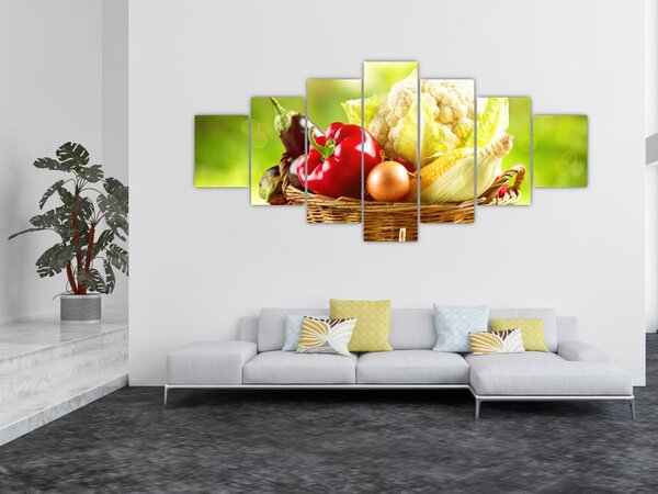 Obraz - Zelenina (210x100 cm)