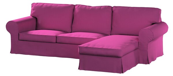 Potah na pohovku IKEA Ektorp 2-místná s lenoškou barva růžová látka pletený vzor