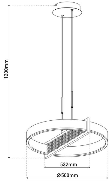 Näve Závěsné LED světlo Yvaris, stříbrné, dálkové ovládání, stmívatelný, Hliník / šedá / zinek, Obývací pokoj / jídelna, kov, Moderní