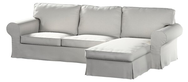Potah na pohovku IKEA Ektorp 2-místná s lenoškou barva šedá látka pletený vzor