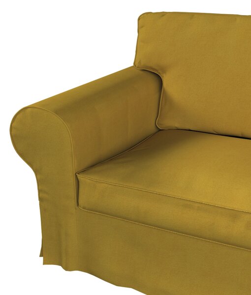 Potah na pohovku IKEA Ektorp 2-místná s lenoškou barva žlutá látka pletený vzor