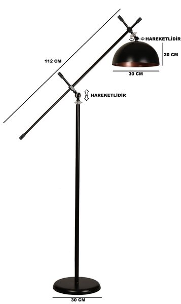 ASIR Stojací lampa HANS černá chrom
