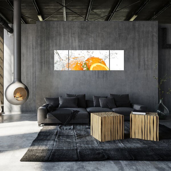Obraz - Šťavnaté pomeranče (170x50 cm)