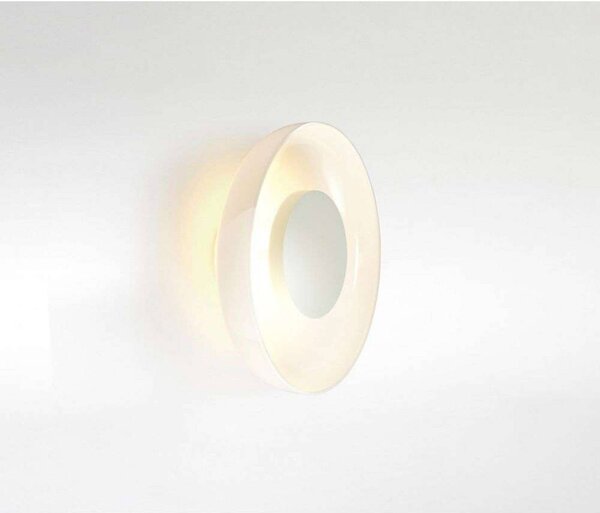 MARSET LED nástěnné světlo Aura Plus, Ø 25 cm, opálové, Bílá / opál, Obývací pokoj / jídelna, Sklo, Design