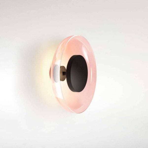 MARSET LED nástěnné světlo Aura Plus Ø 25 cm on/off měděná barva, Měď, Obývací pokoj / jídelna, Sklo, Design