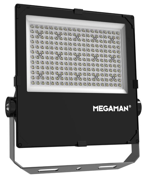 MEGAMAN LED venkovní bodové osvětlení Hugo, 150 W, 4000 K, IP66, Černá, Hliník