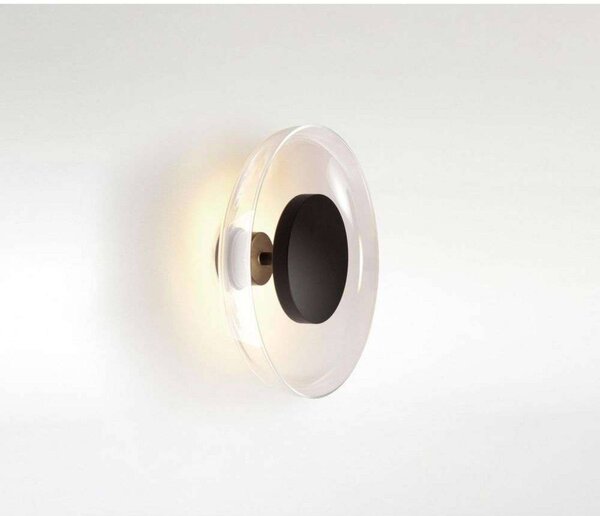 MARSET LED nástěnné světlo Aura Plus Ø 25 cm On/Off, průsvitné, Čirá / transparetní, Obývací pokoj / jídelna, Sklo, Design