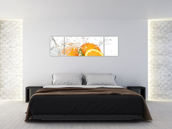 Obraz - Šťavnaté pomeranče (170x50 cm)
