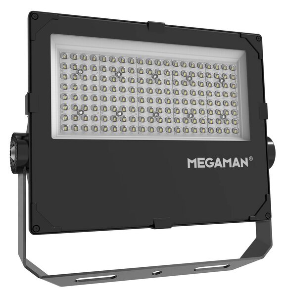 MEGAMAN LED venkovní bodové osvětlení Hugo, 90 W, 3000 K, IP66, Černá, Hliník