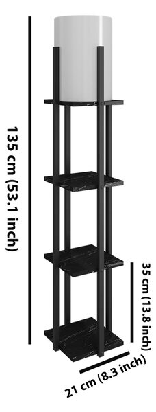 ASIR Stojací lampa NORA - BLACK černá