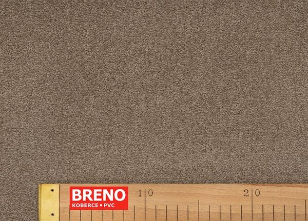 Breno Metrážový koberec GEMINI 40 hnědý, šíře 400 cm, Hnědá