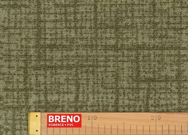 Breno Metrážový koberec RIVAGE 24 zelený, šíře 400 cm, Zelená