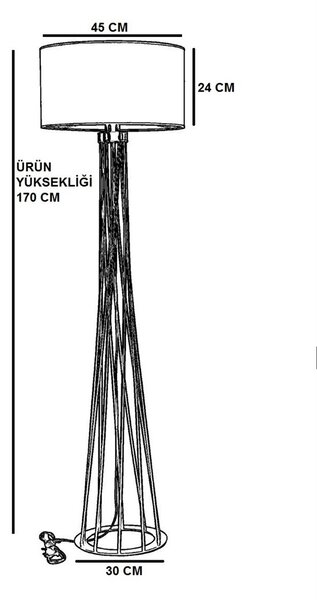 ASIR Stojací lampa HAVIN tmavě šedá