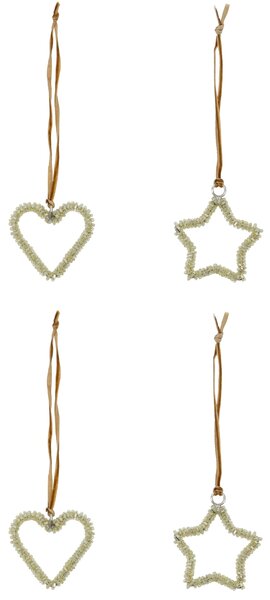 Vánoční ozdoby Champagne – set 4 ks
