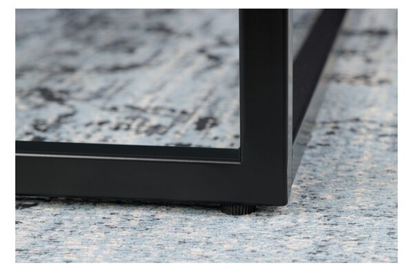 Massive home | Konferenční stolek ELEGANCE BLACK 90 CM bílý mramorový vzhled