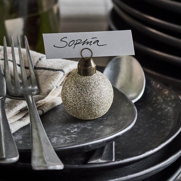 Vánoční stojánek na jmenovku Champagne – set 6 ks